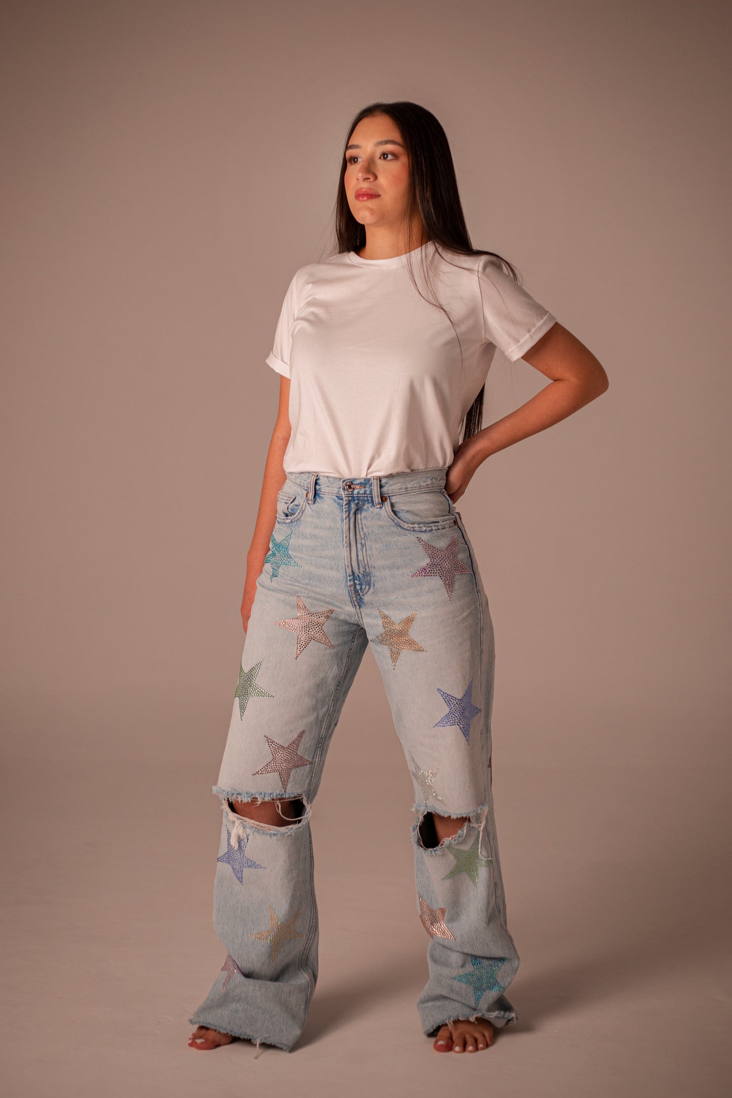 Jean Star Pastel Wide Leg High Rise