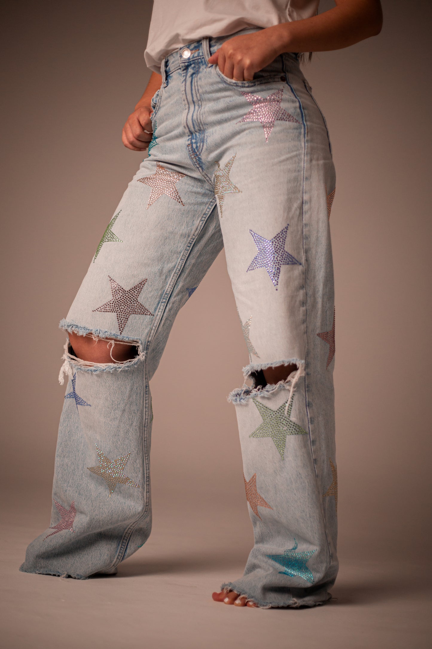 JEAN STAR PASTEL WIDE LEG HIGH RISE