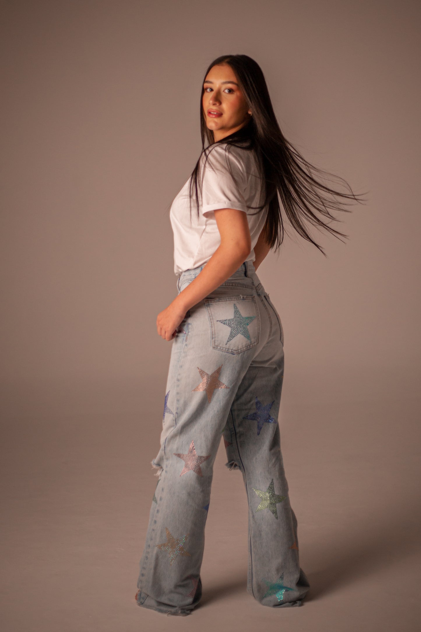 Jean Star Pastel Wide Leg High Rise