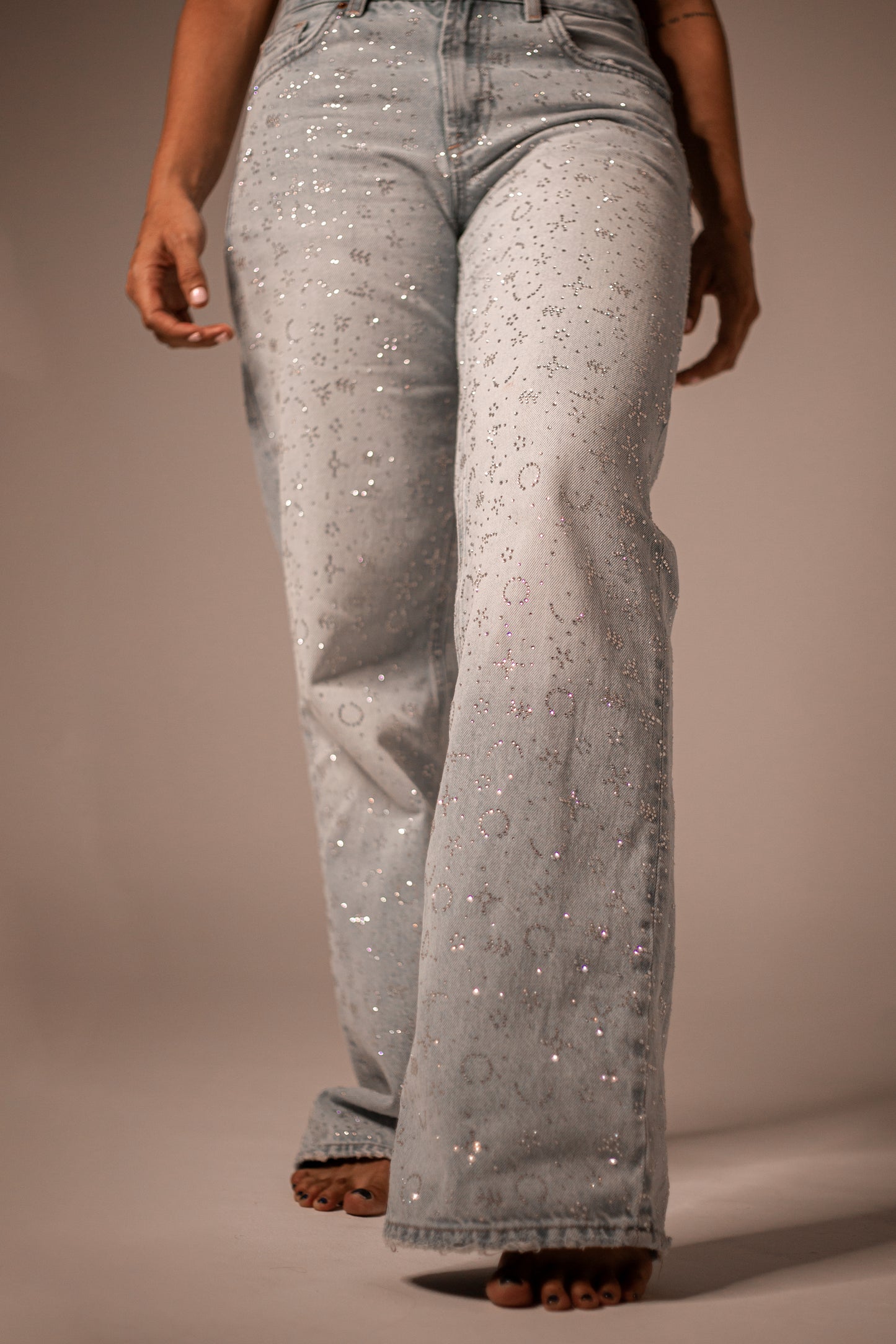 Jean Firmamento Wide Leg Mid Rise
