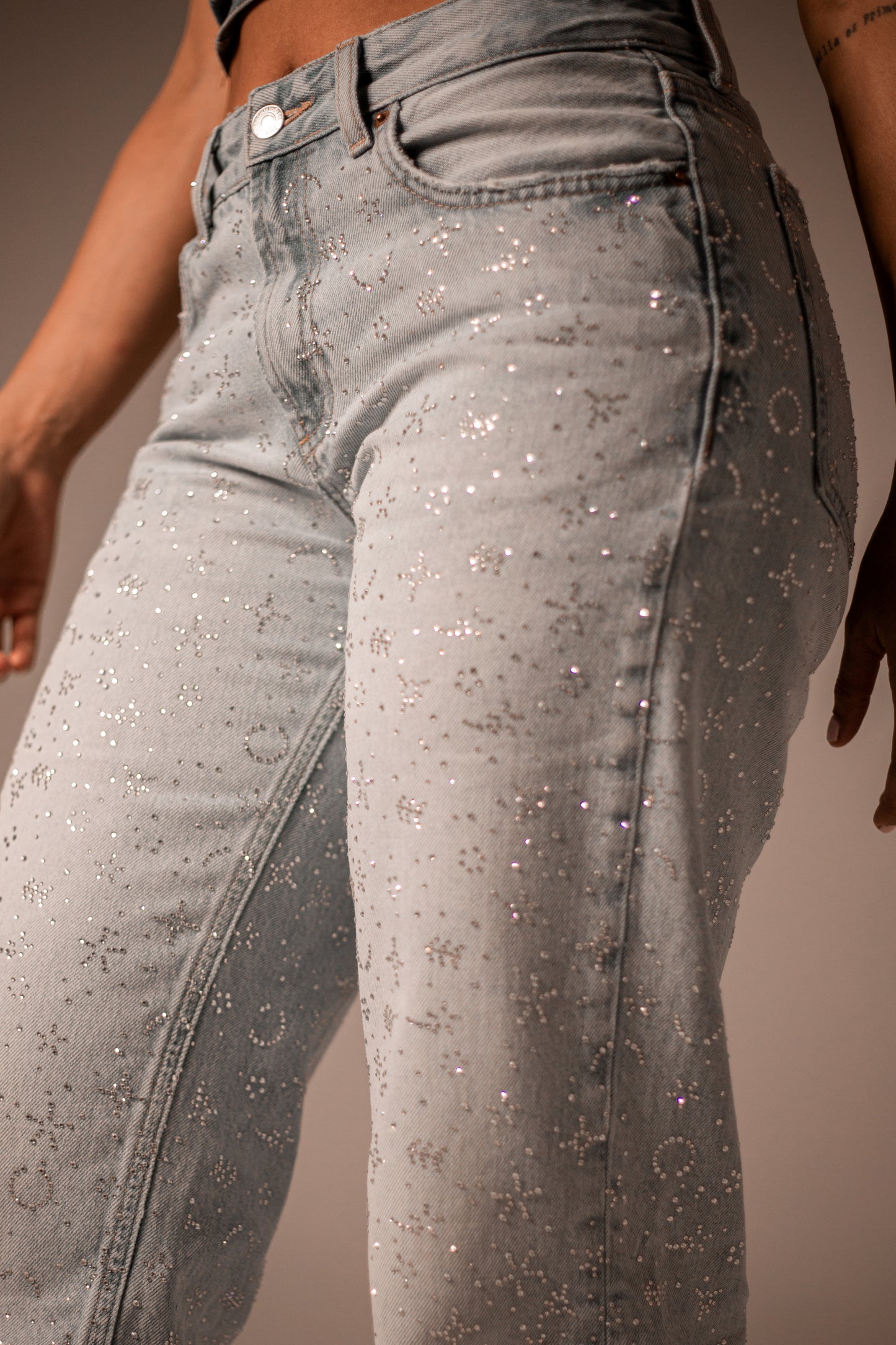 Jean Firmamento Wide Leg Mid Rise