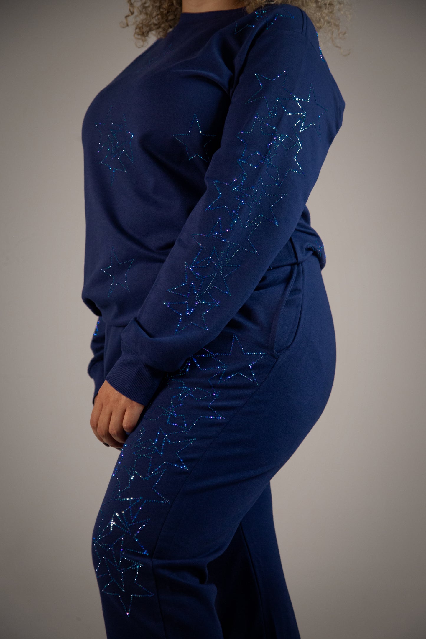 Comfy Set Estrellas Entrelazadas Azul Oscuro