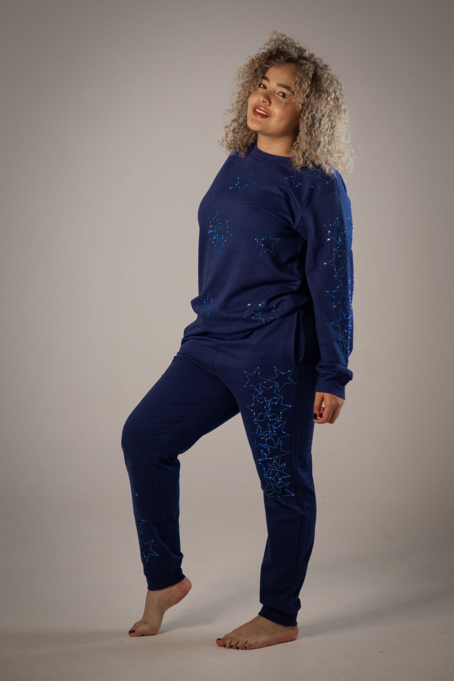 Comfy Set Estrellas Entrelazadas Azul Oscuro