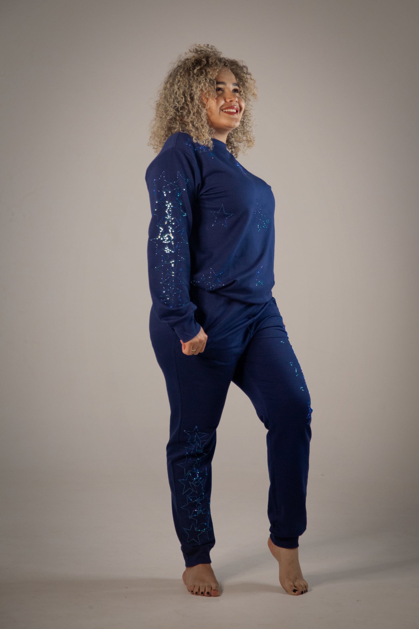 Comfy Set Estrellas Entrelazadas Azul Oscuro