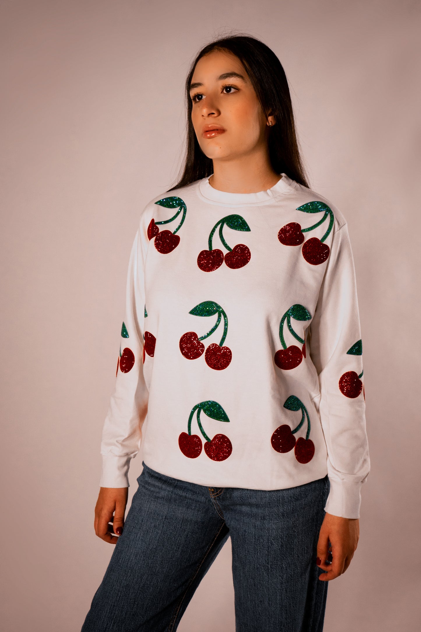 Sweater Cerezas Oversize Color Off White