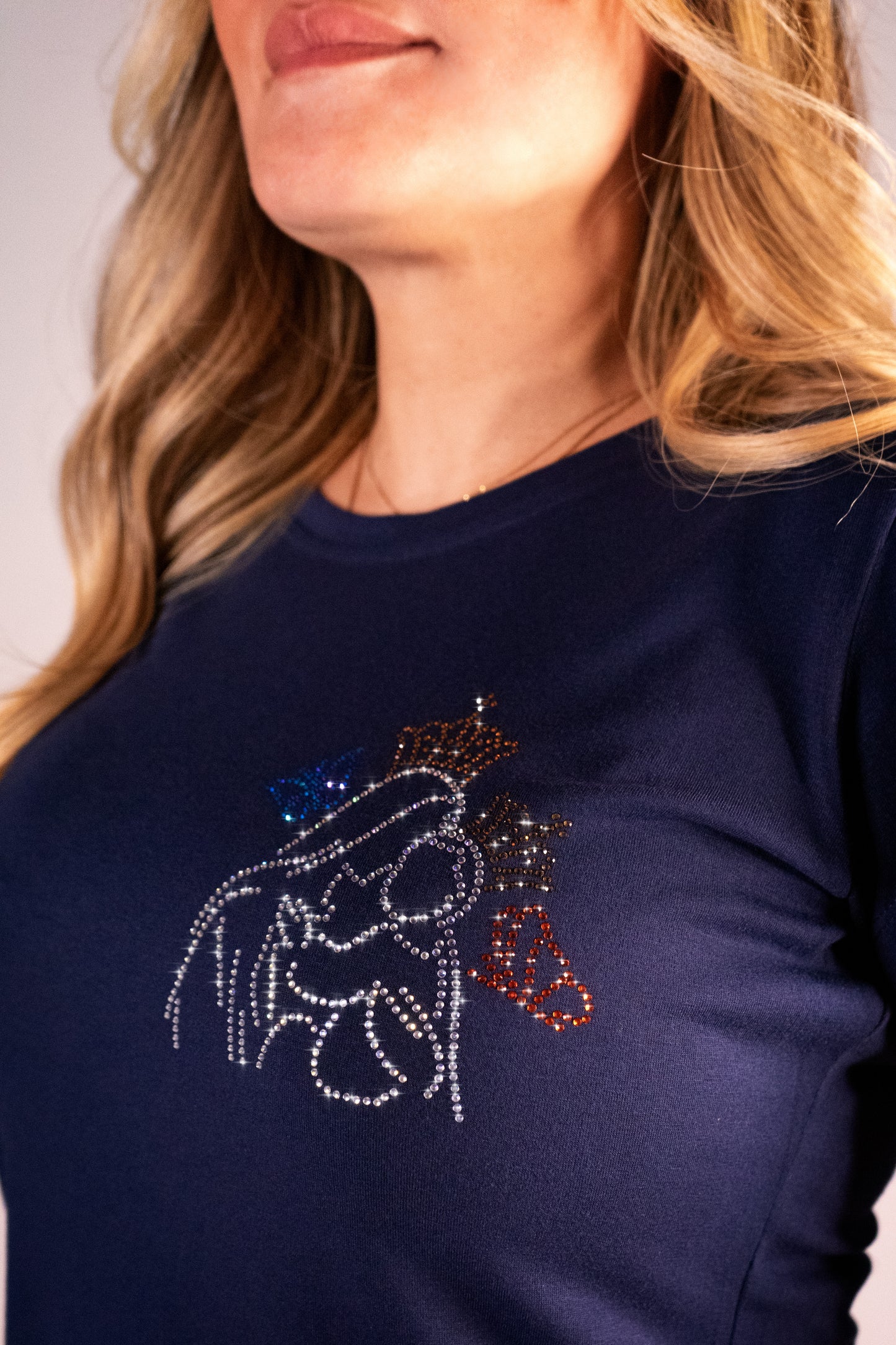 Chinita Mariposa Basic Color Azul Oscuro Corte Silueta
