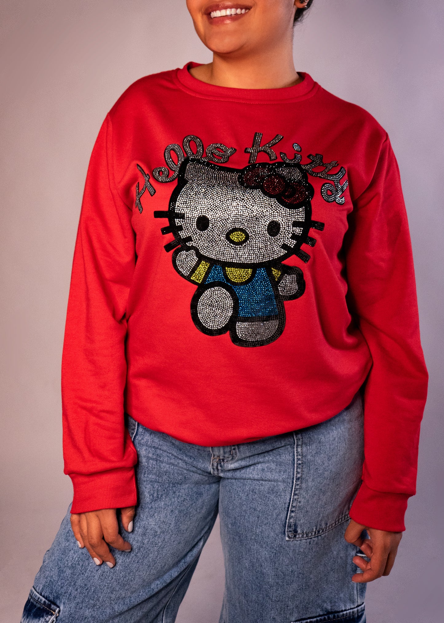 Sweater Hello Kitty Color Rojo Oversize