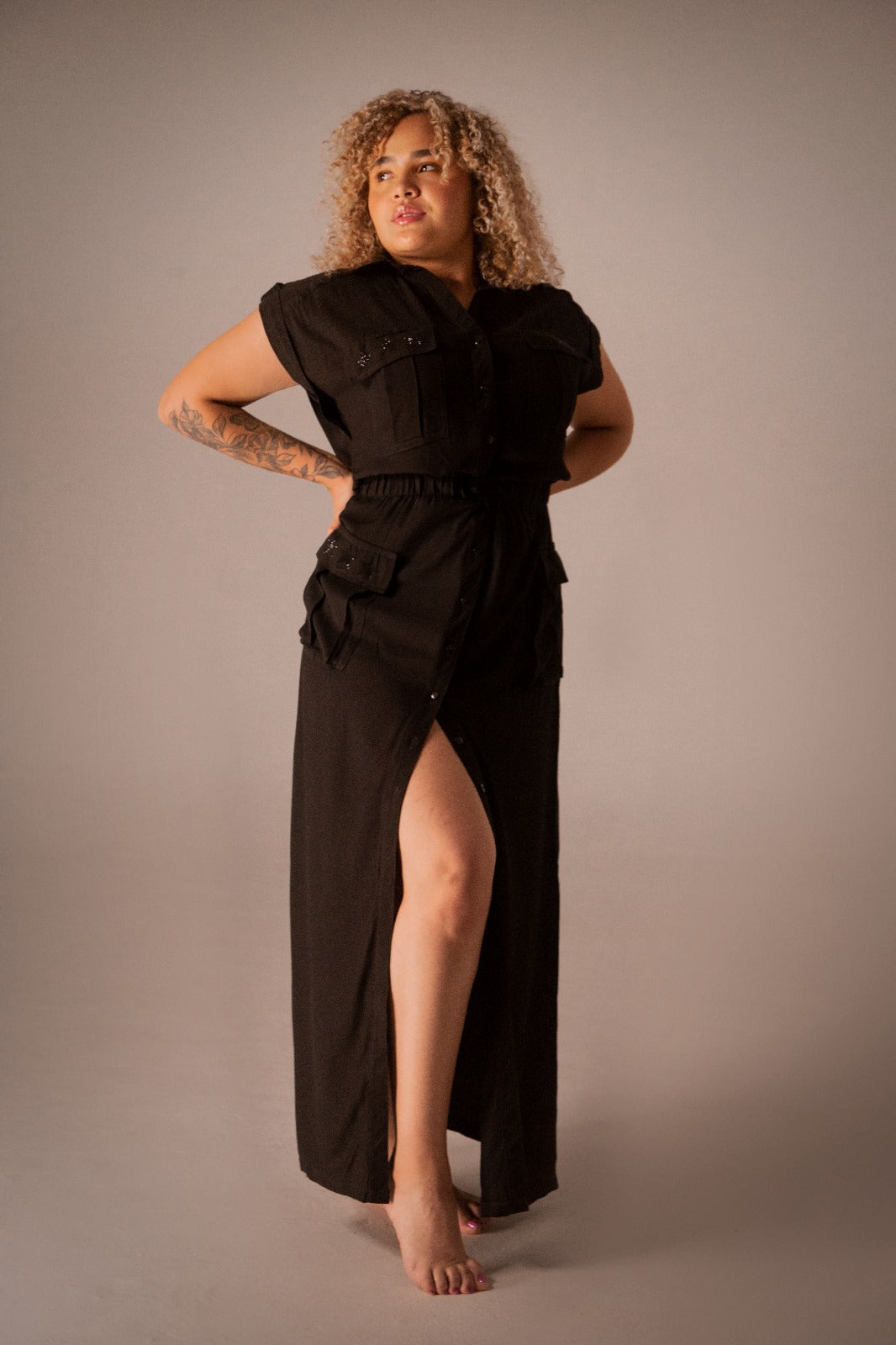 Cargo Dress Liviano Black