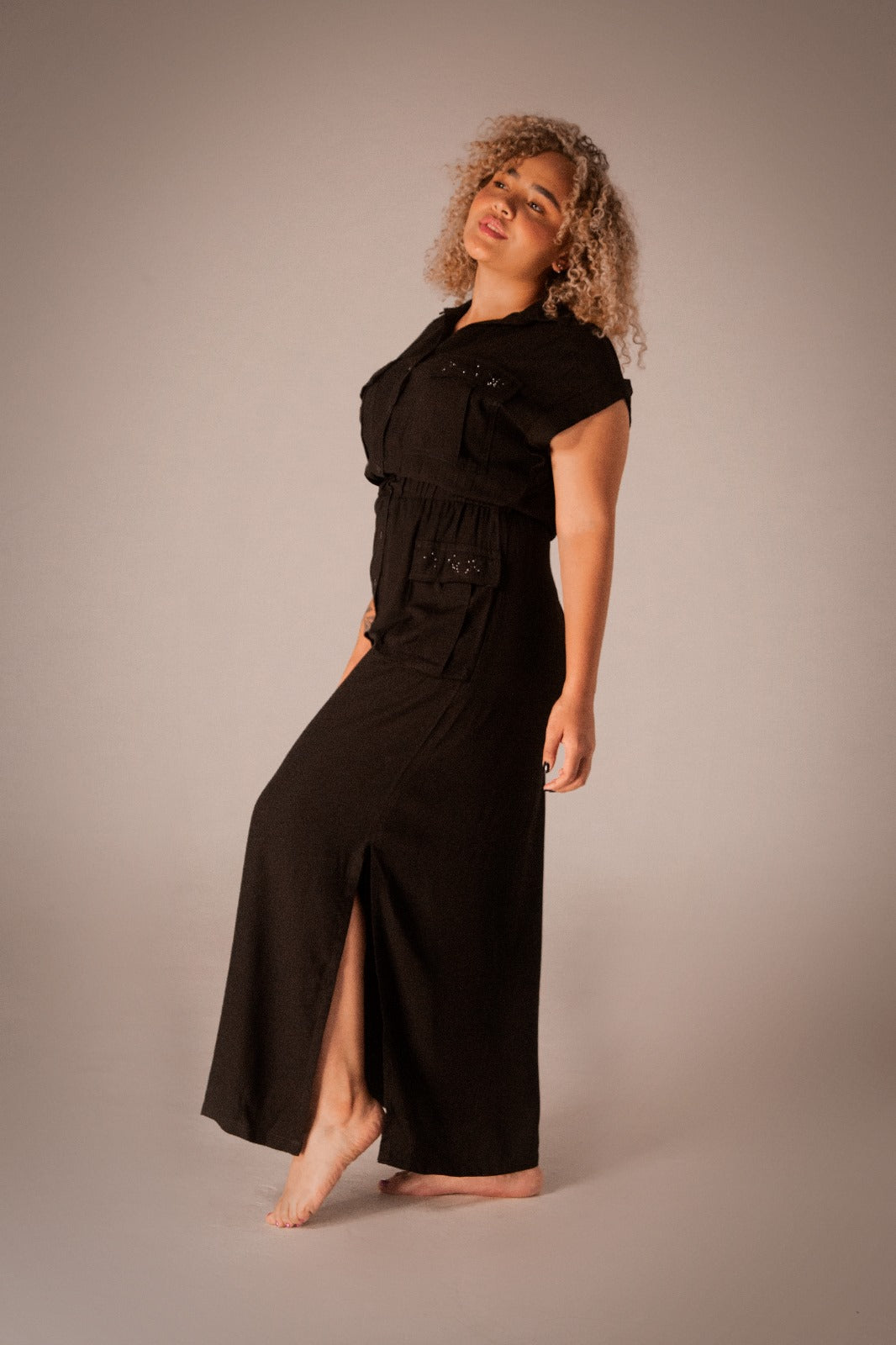 Cargo Dress Liviano Black