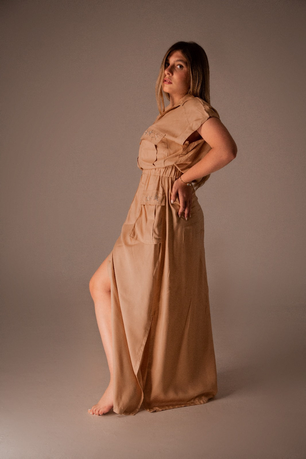 CARGO DRESS LIVIANO CAMEL