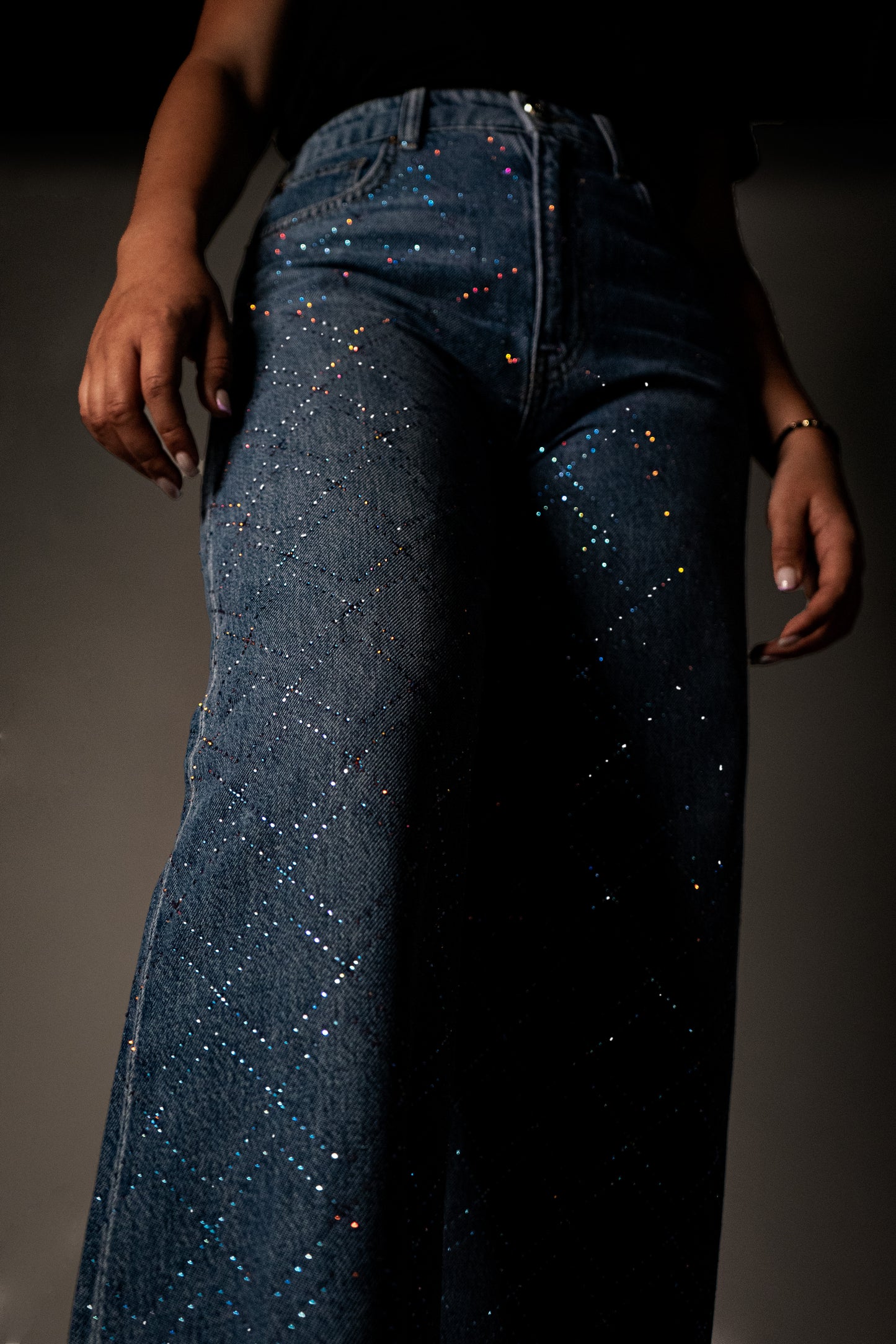 Jean Cadeneta Wide Leg High Rise