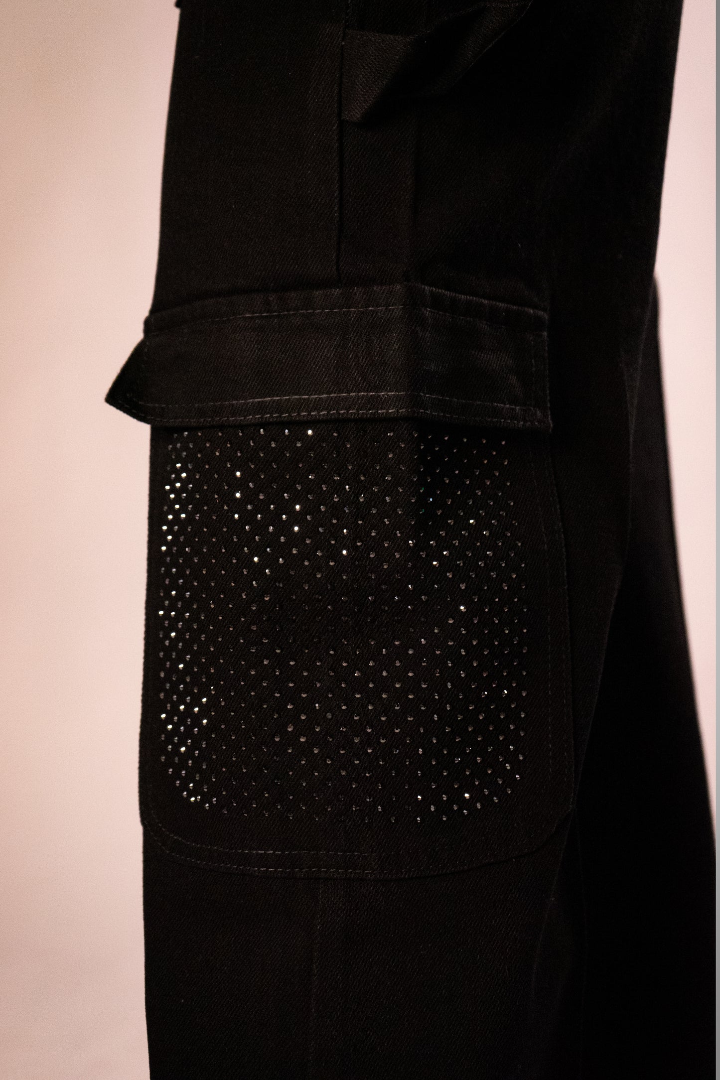 Black Shiny Pocket Jean