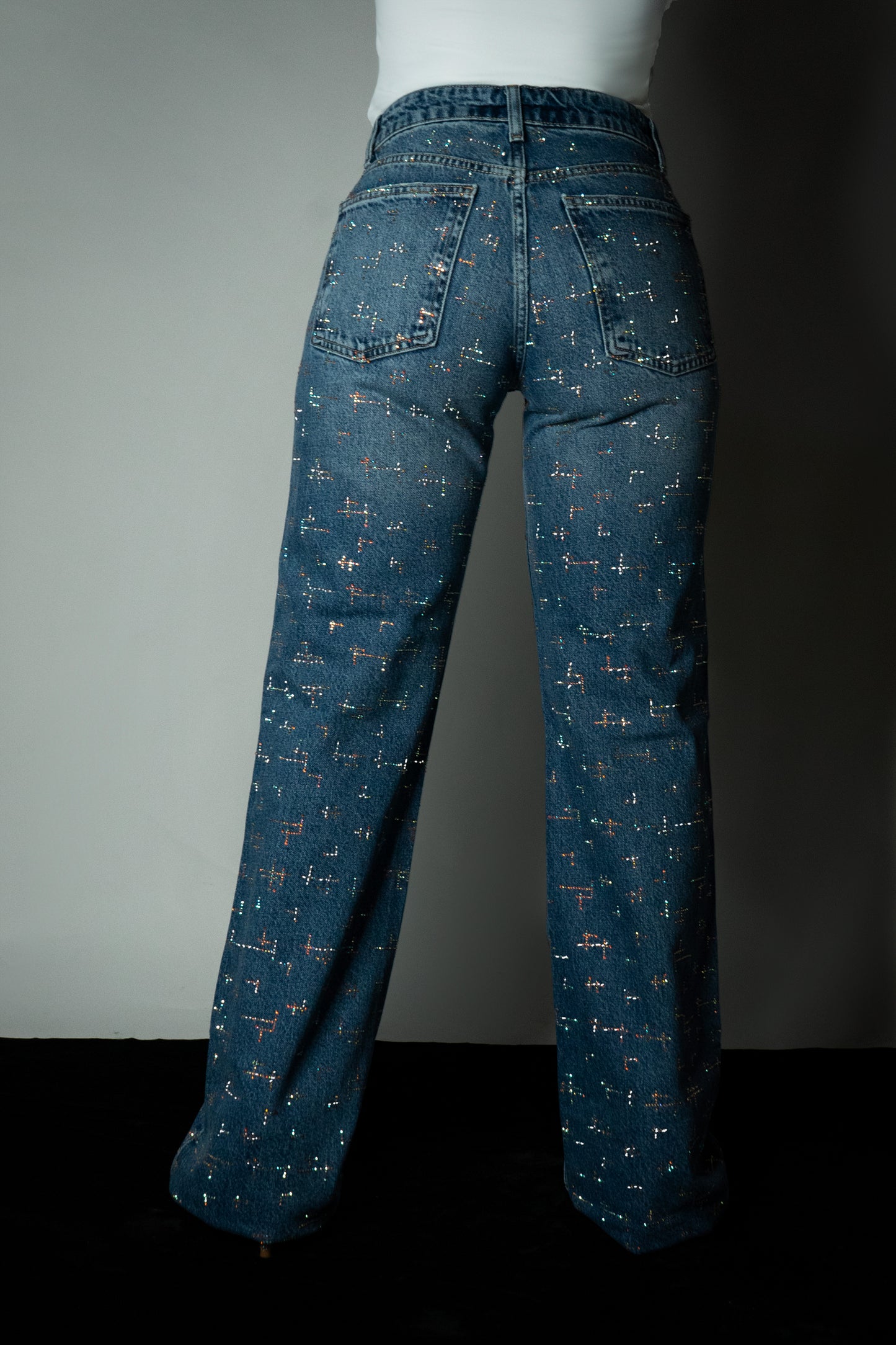 Jean Shiny Code Wide Leg High Rise