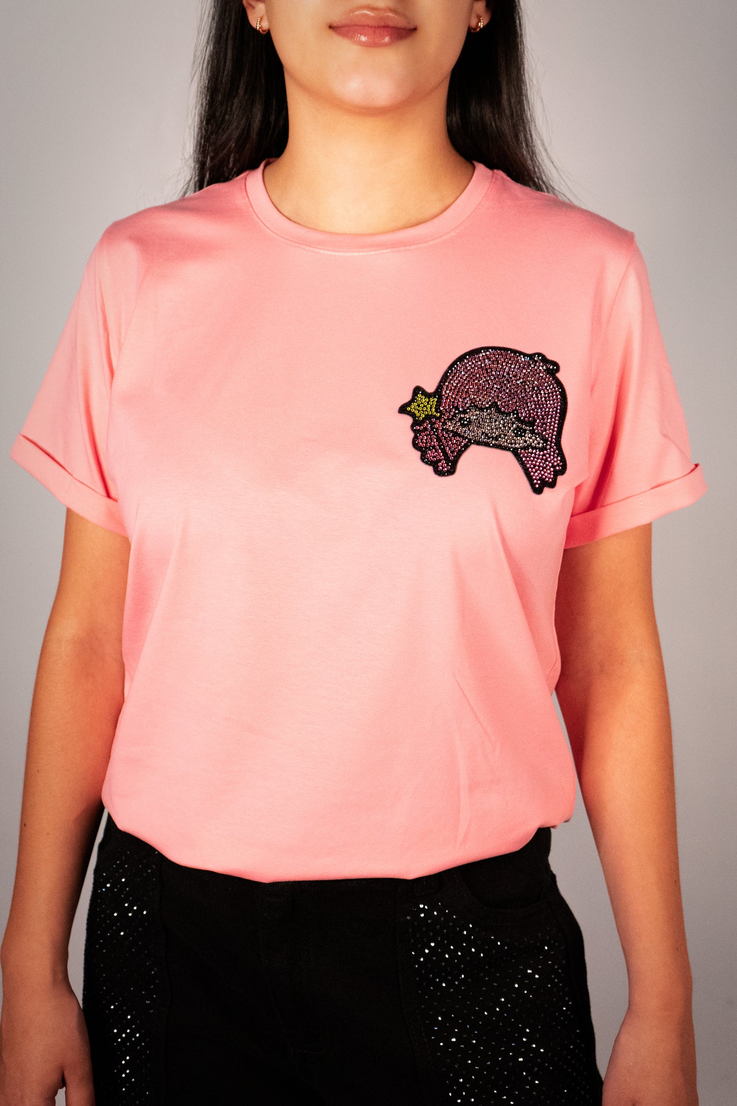 Twin Color Rosado pastel Manga Doblada