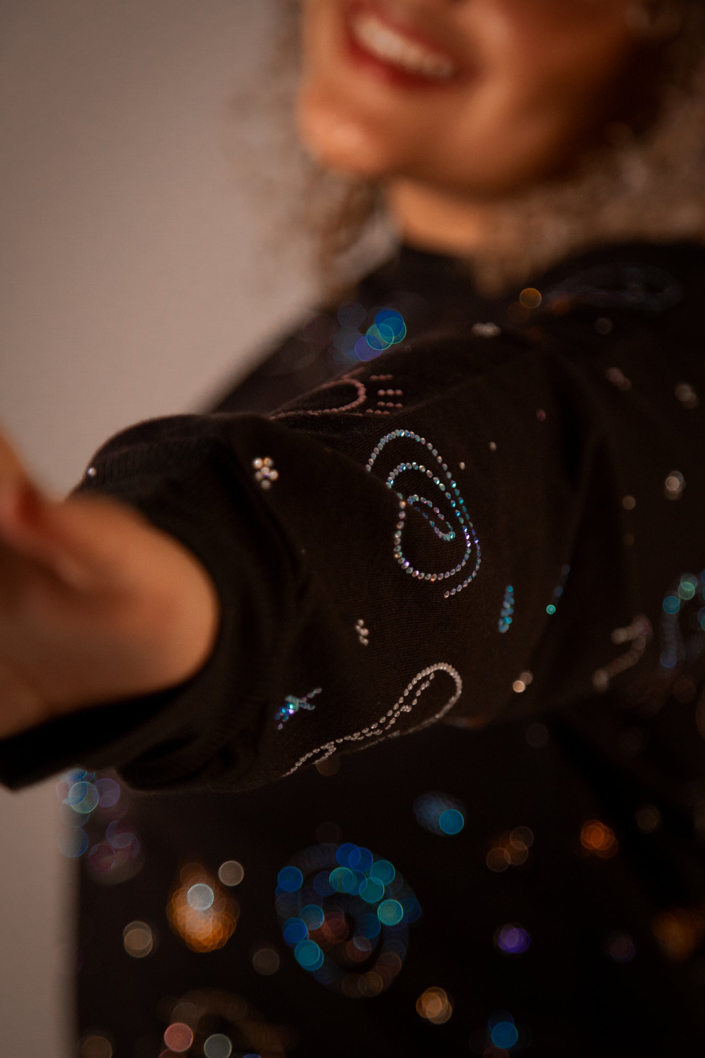 Sweater Cometas Color Negro Oversize