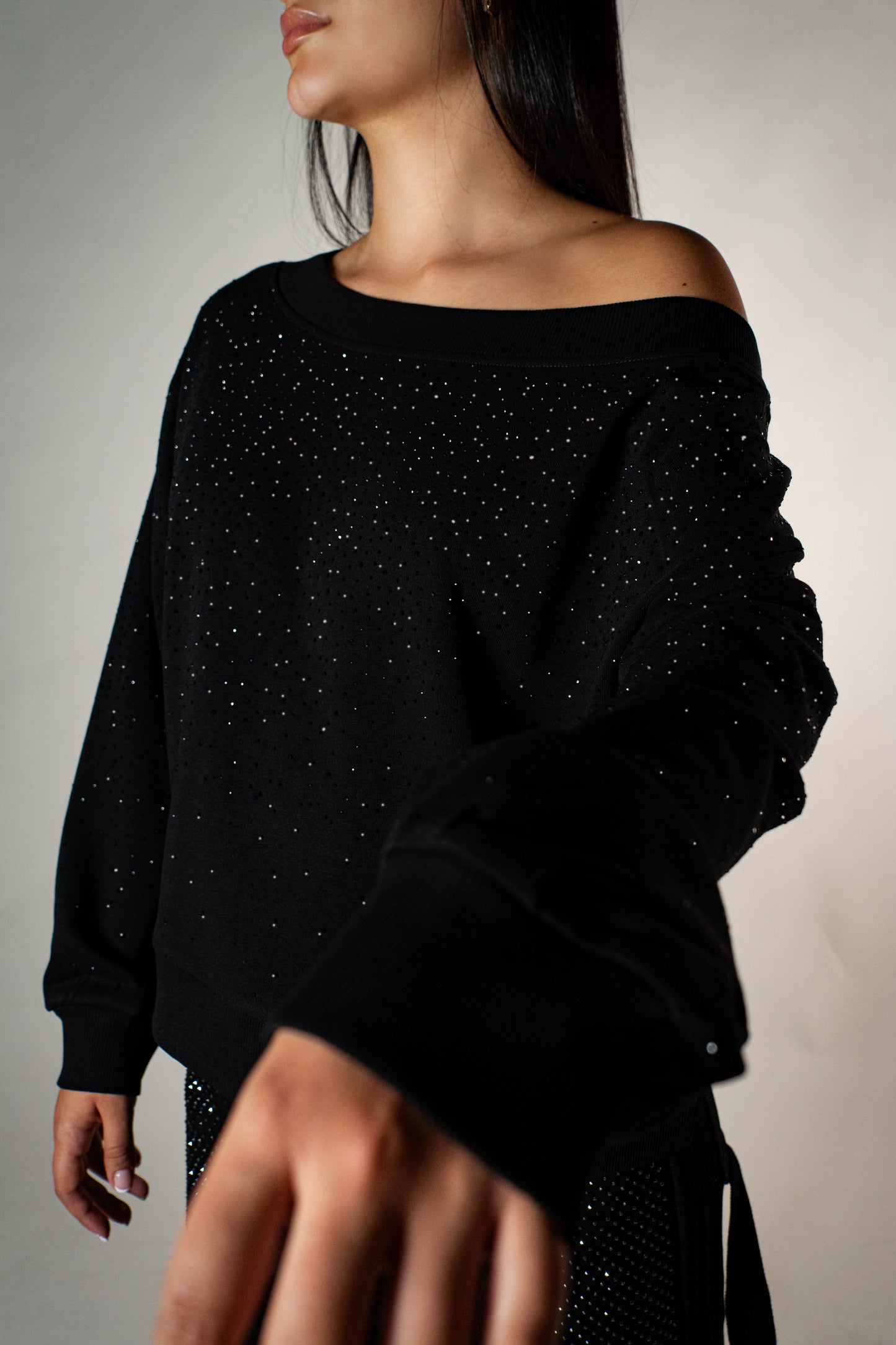 Sweater Sparkle Off Shoulder