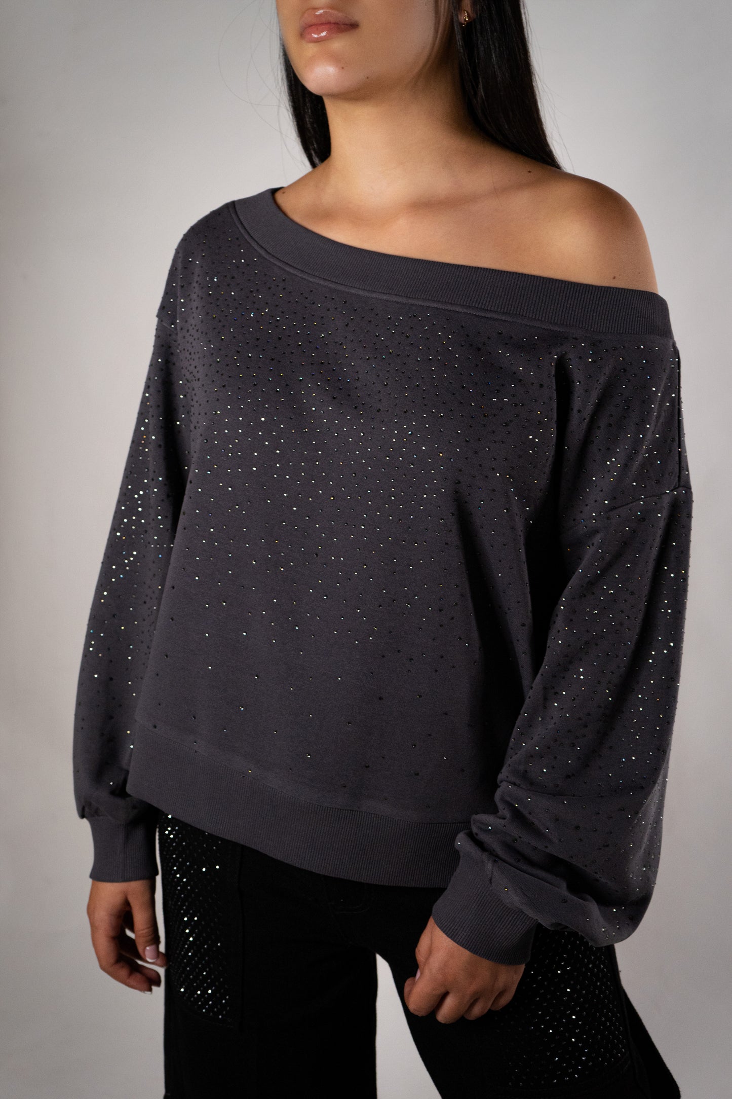Sweater Sparkle Off Shoulder