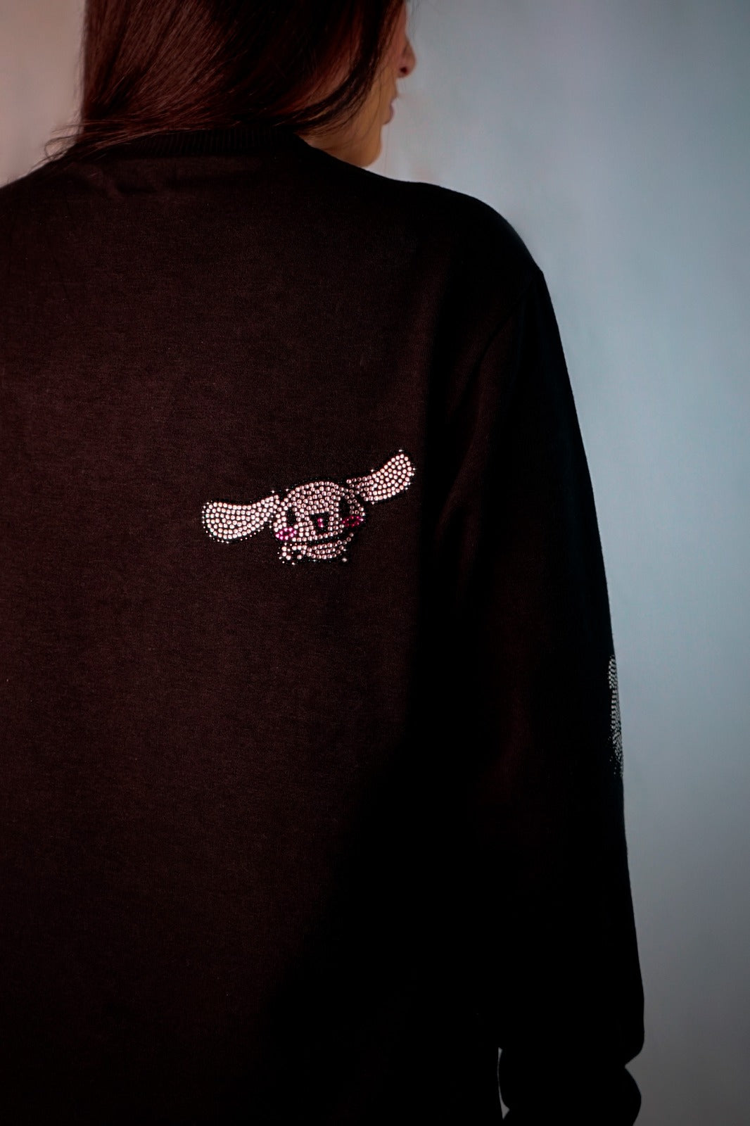 Sweater Sanrio Black Colors Oversize