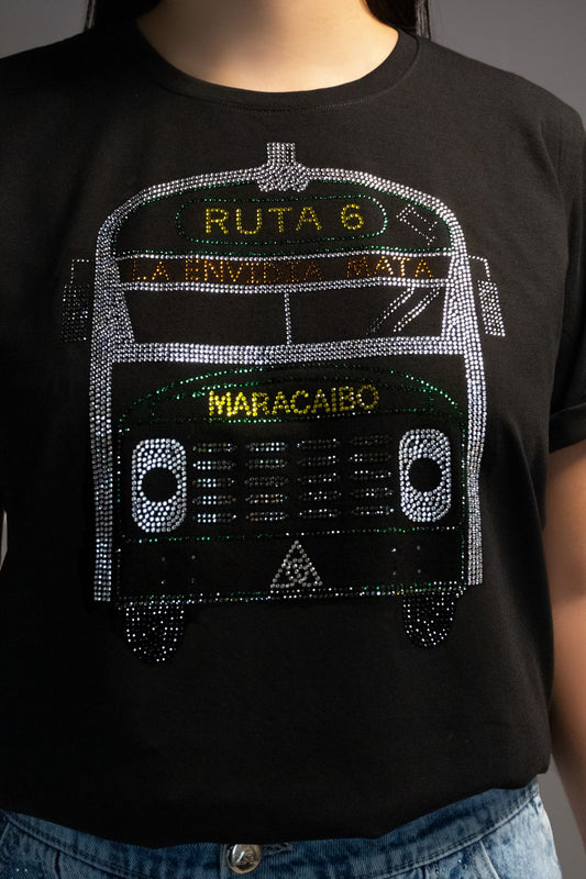 Ruta 6 Color Negro Manga Doblada