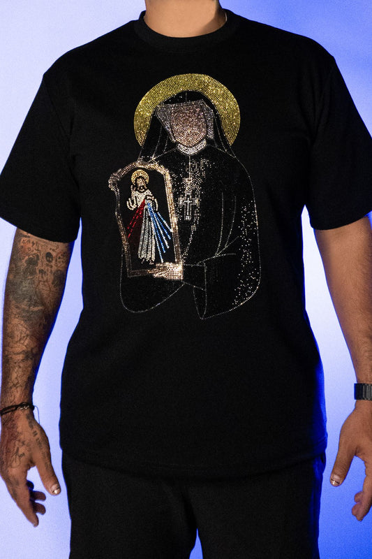 Jesus de la Misericordia y Santa Faustina Camiseta Qatar